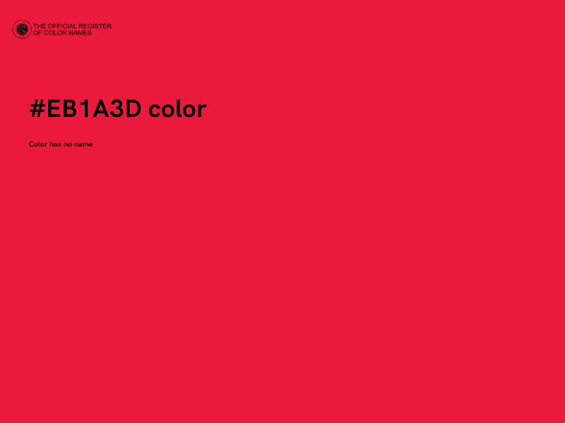 #EB1A3D color image