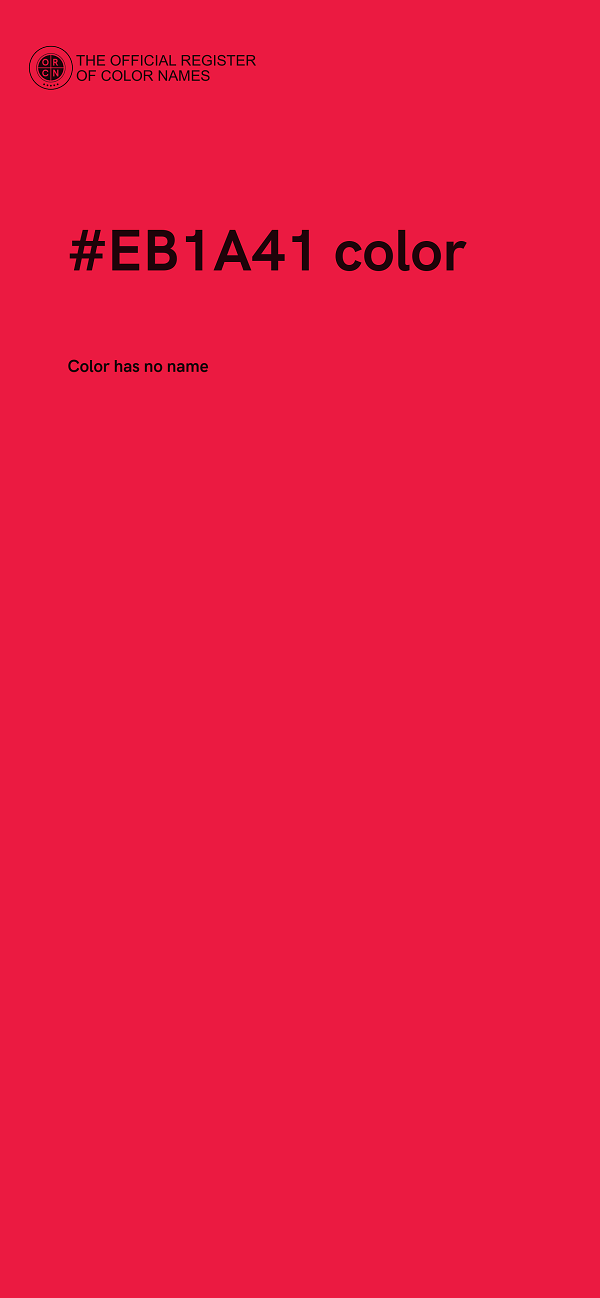 #EB1A41 color image