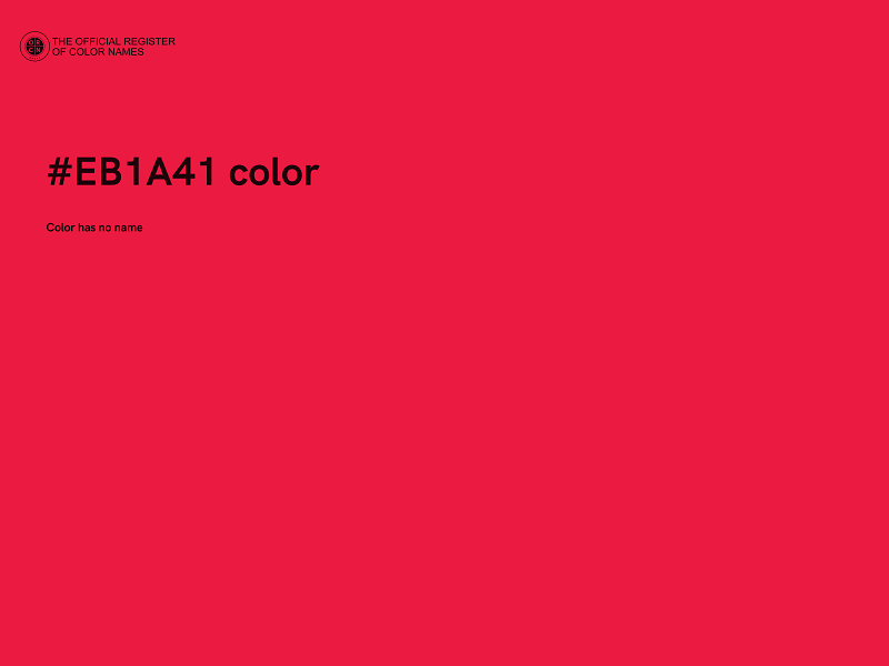 #EB1A41 color image
