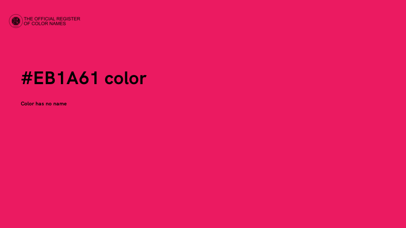 #EB1A61 color image