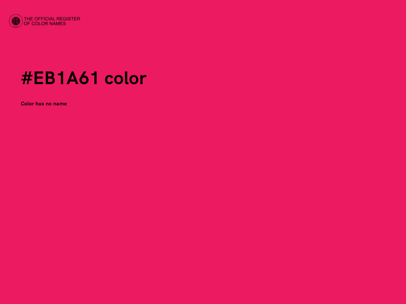 #EB1A61 color image