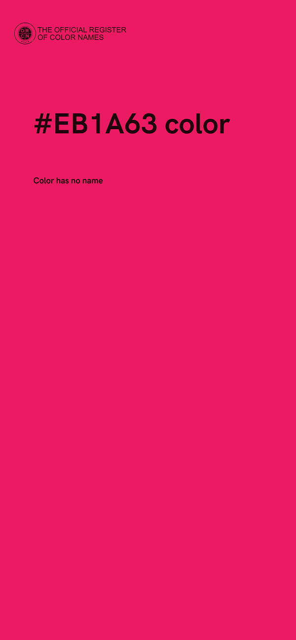 #EB1A63 color image