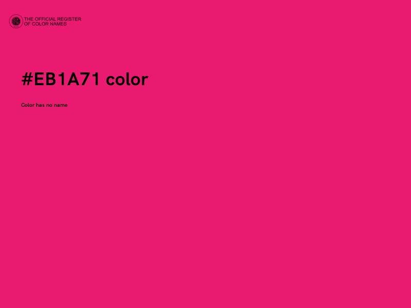 #EB1A71 color image