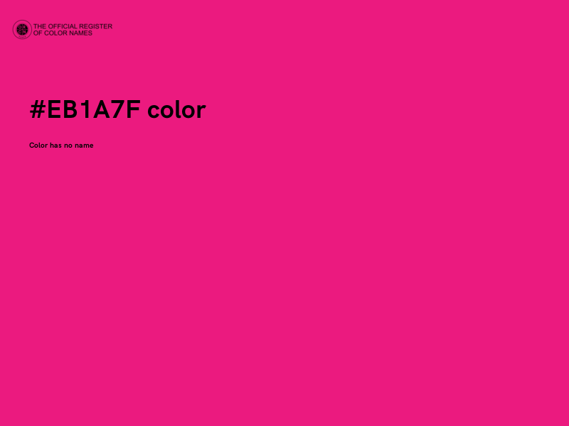 #EB1A7F color image