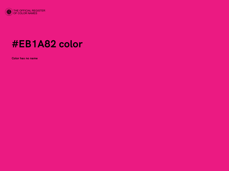 #EB1A82 color image
