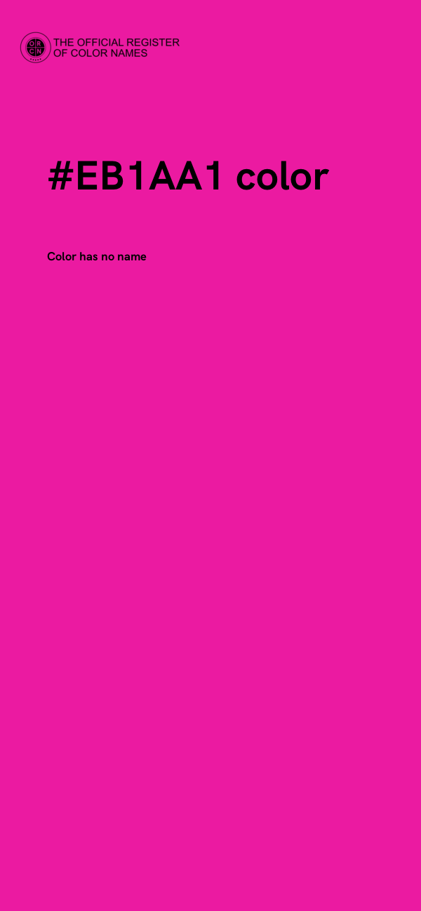 #EB1AA1 color image