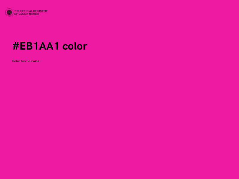 #EB1AA1 color image