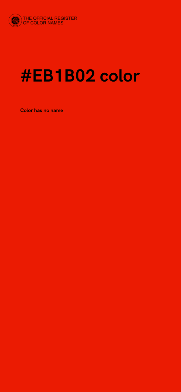 #EB1B02 color image