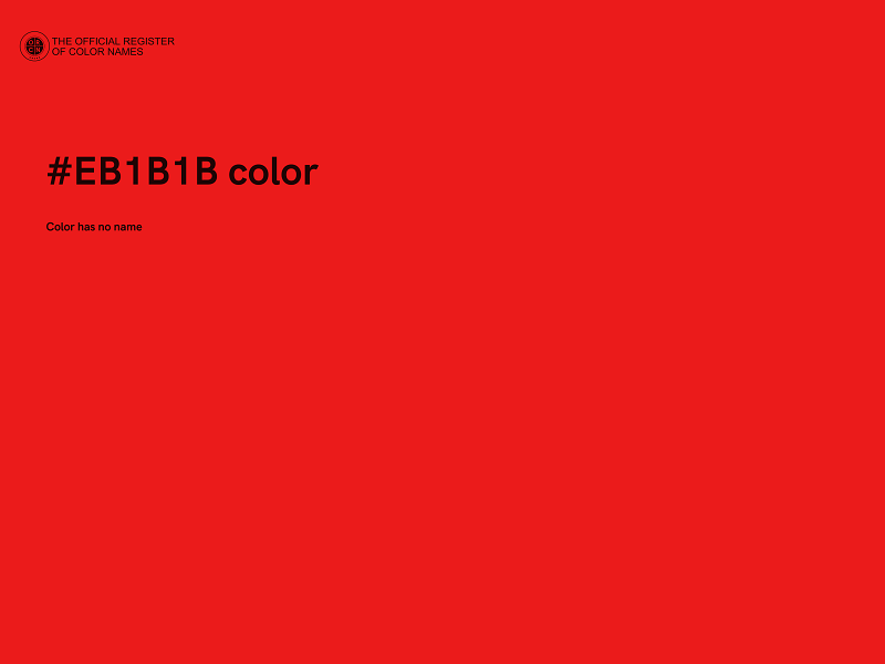 #EB1B1B color image