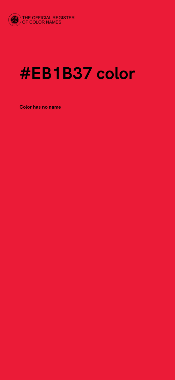 #EB1B37 color image