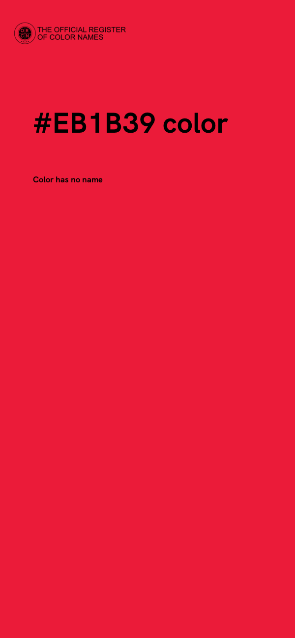 #EB1B39 color image