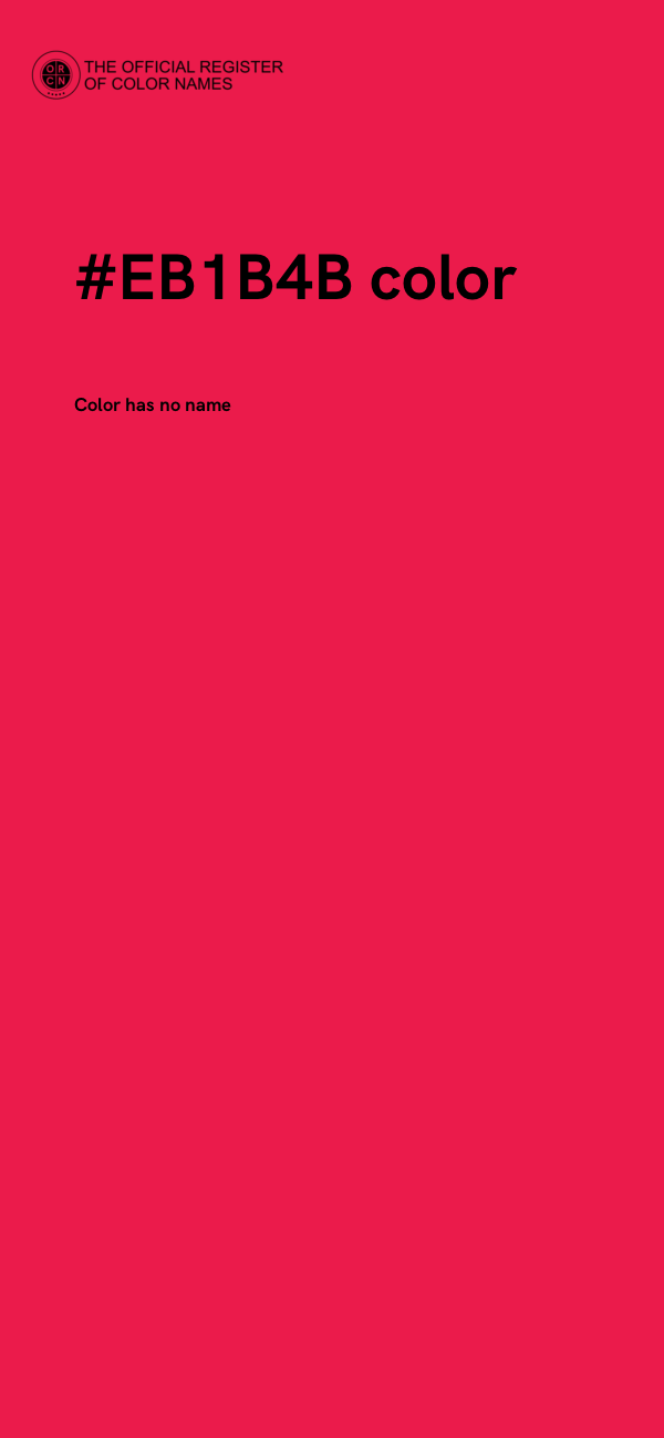 #EB1B4B color image