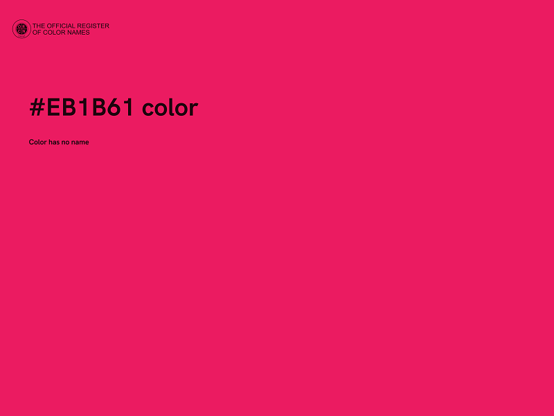 #EB1B61 color image