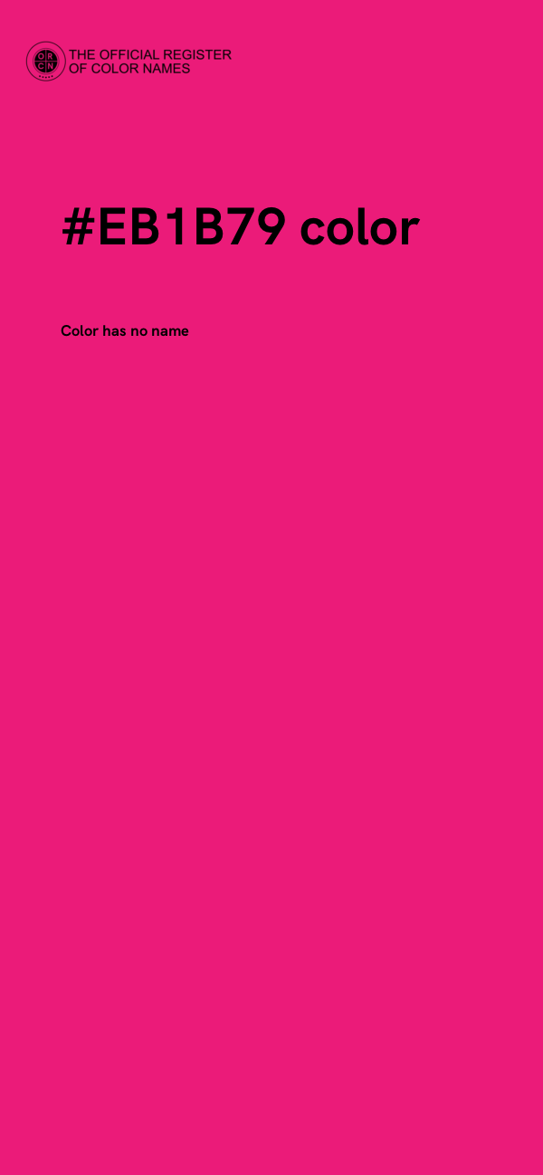 #EB1B79 color image
