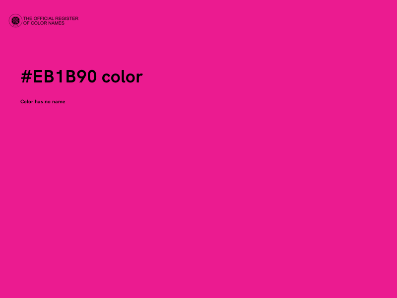 #EB1B90 color image