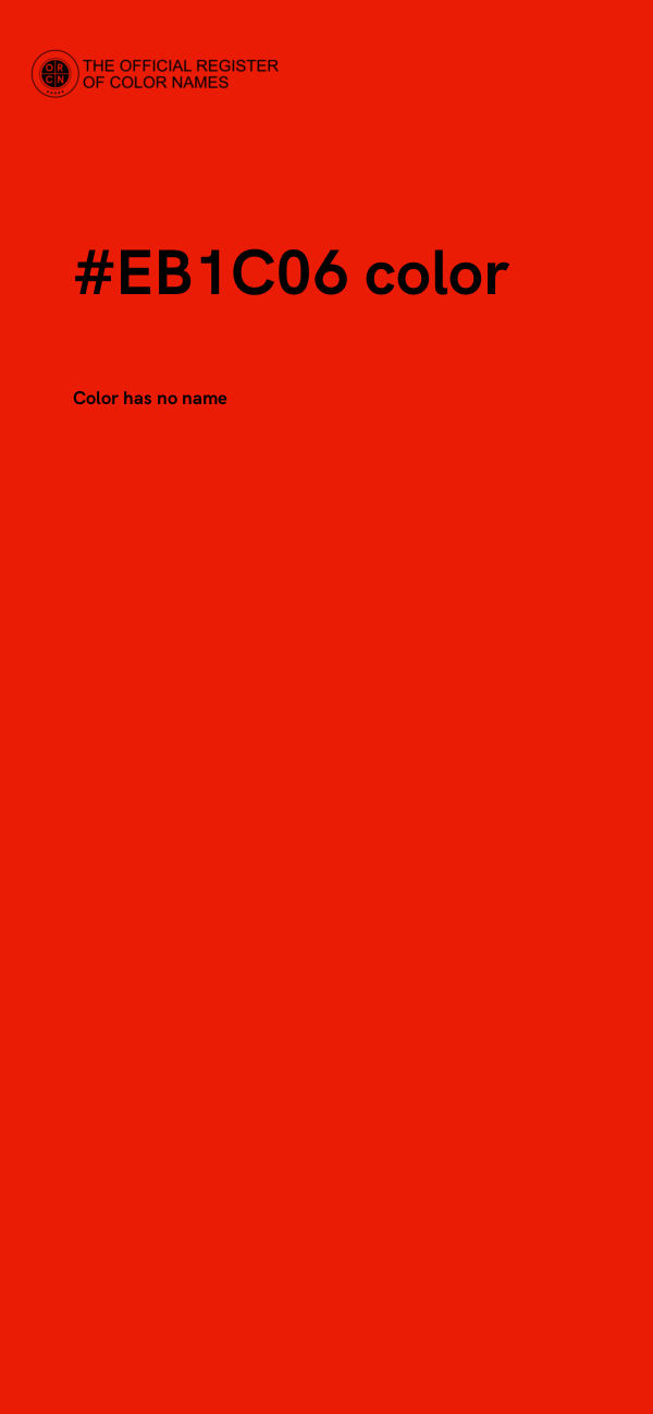 #EB1C06 color image