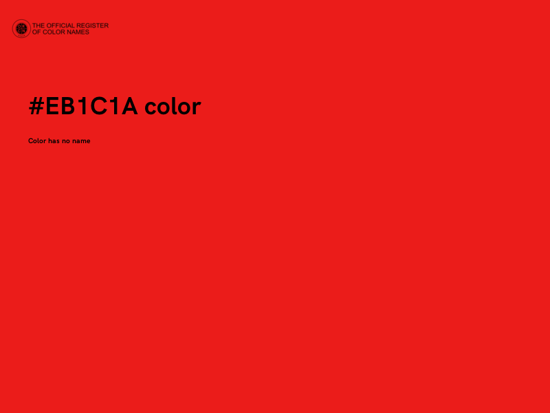 #EB1C1A color image