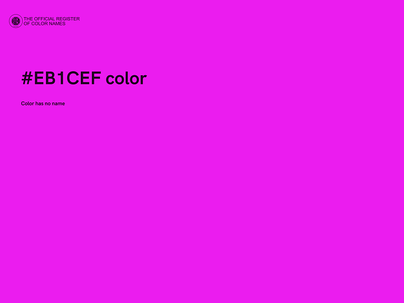 #EB1CEF color image