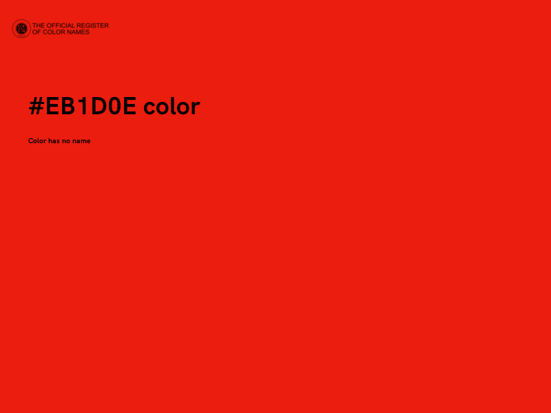 #EB1D0E color image