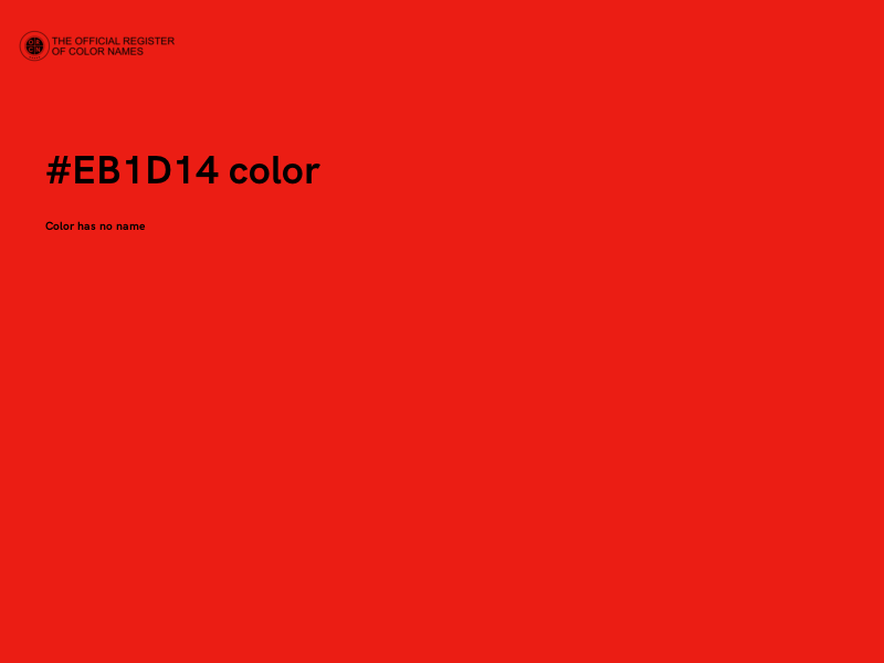 #EB1D14 color image