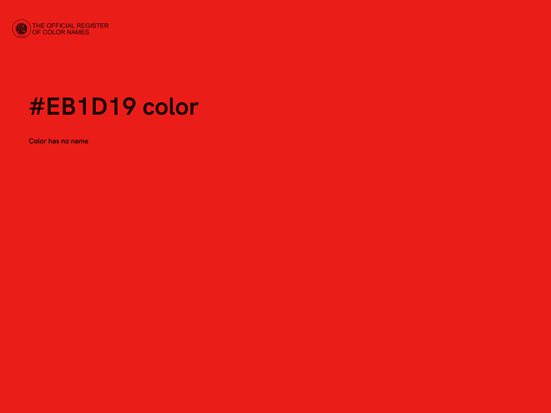 #EB1D19 color image