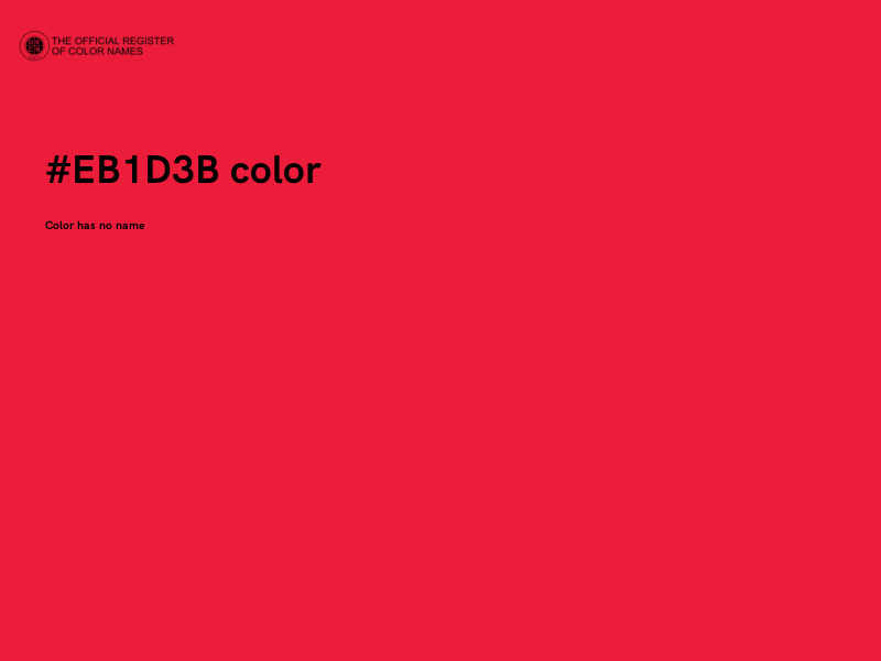 #EB1D3B color image