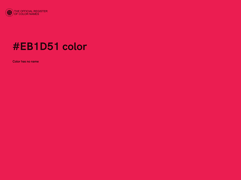 #EB1D51 color image