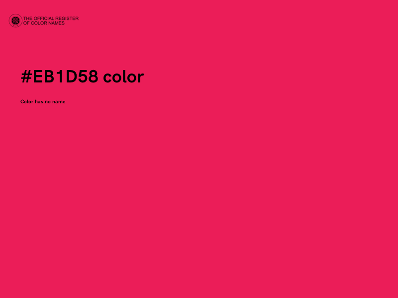 #EB1D58 color image