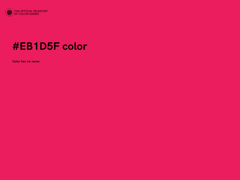 #EB1D5F color image
