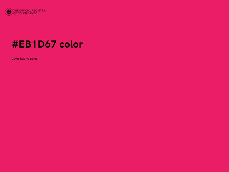 #EB1D67 color image