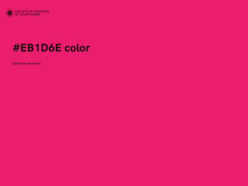 #EB1D6E color image