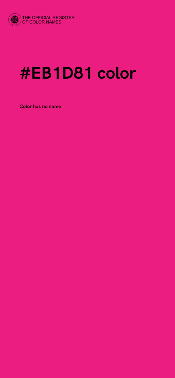 #EB1D81 color image