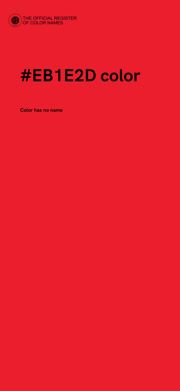 #EB1E2D color image