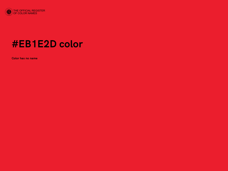 #EB1E2D color image