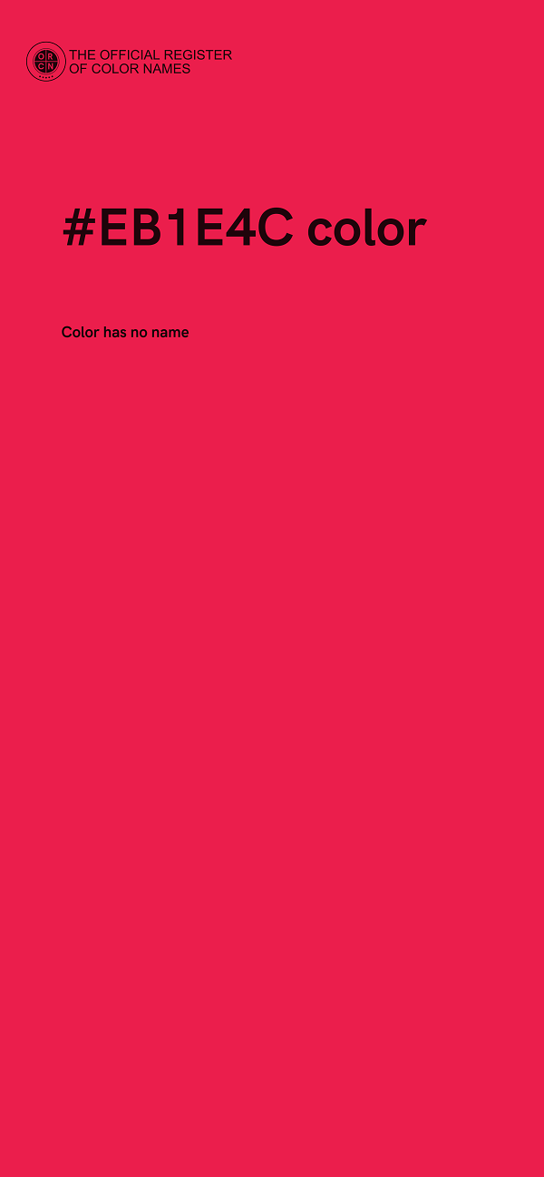#EB1E4C color image