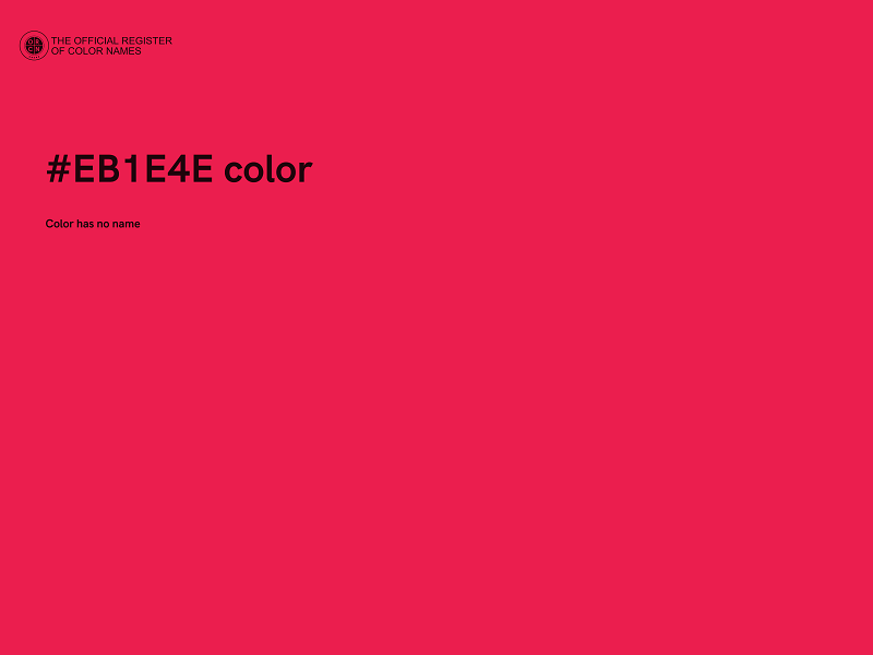 #EB1E4E color image