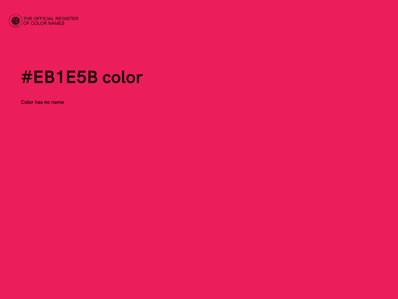 #EB1E5B color image