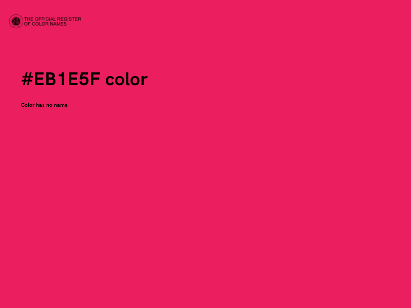 #EB1E5F color image