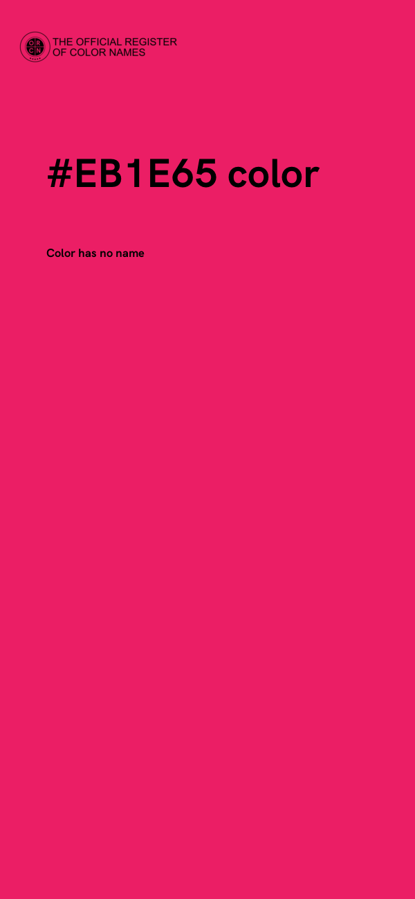 #EB1E65 color image