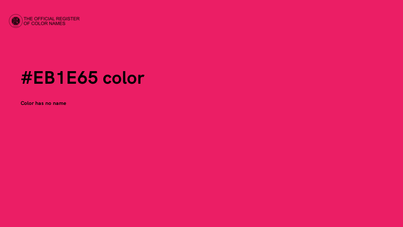 #EB1E65 color image