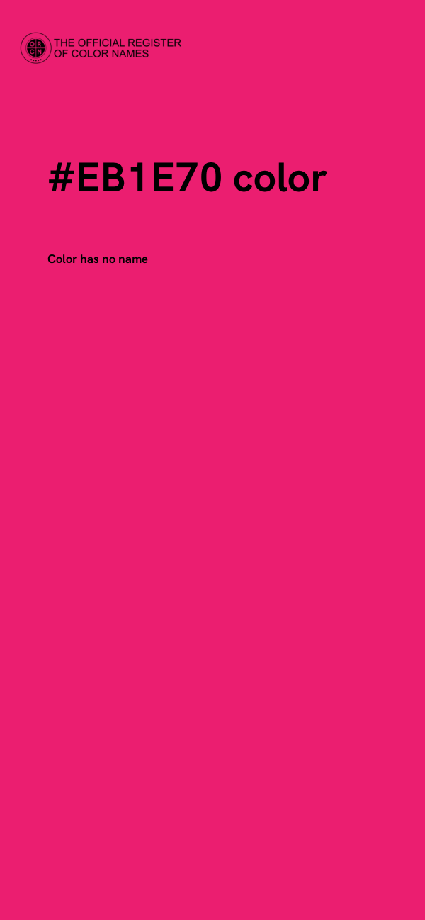 #EB1E70 color image