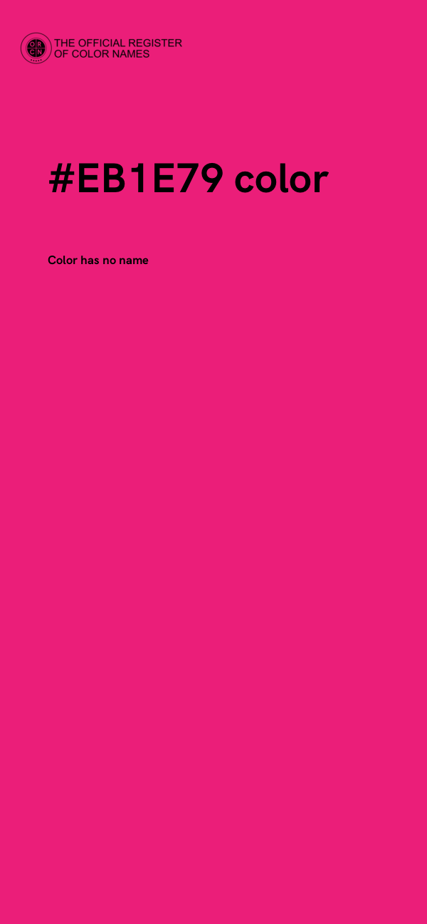 #EB1E79 color image