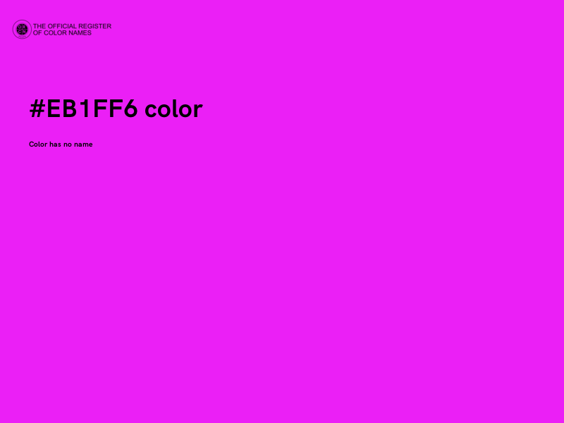 #EB1FF6 color image