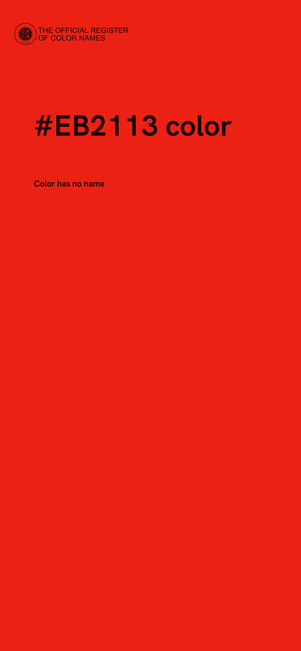 #EB2113 color image