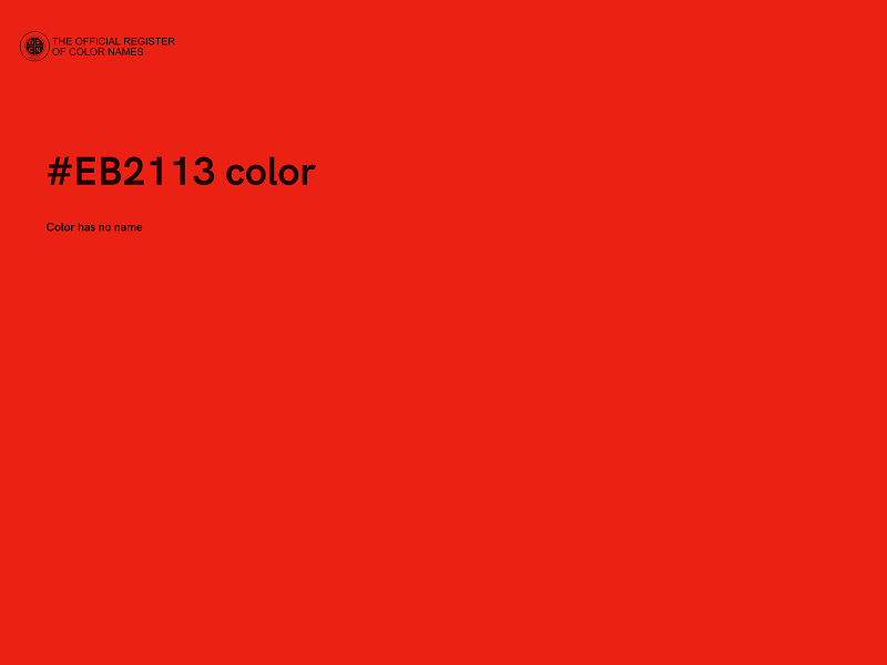 #EB2113 color image