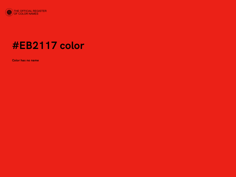 #EB2117 color image