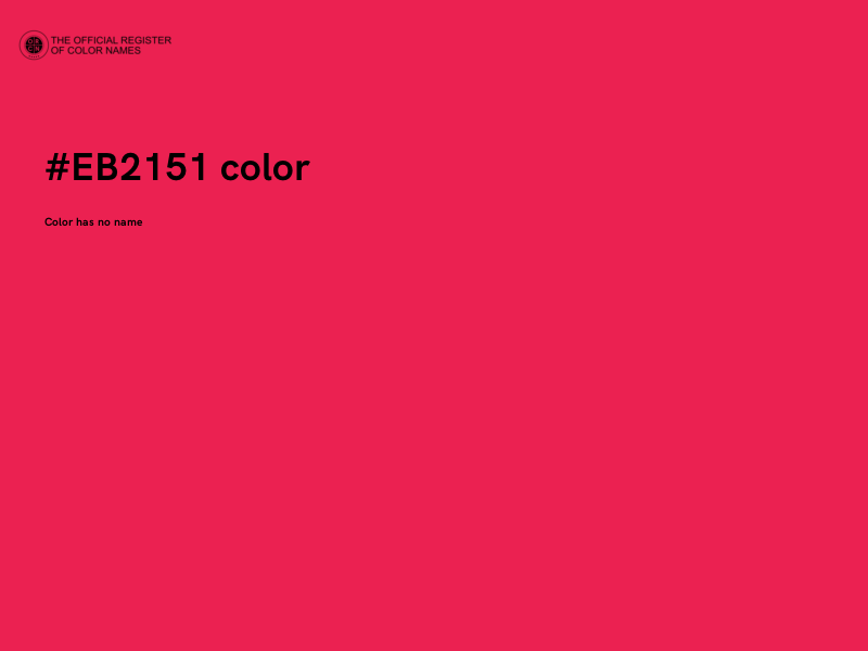 #EB2151 color image