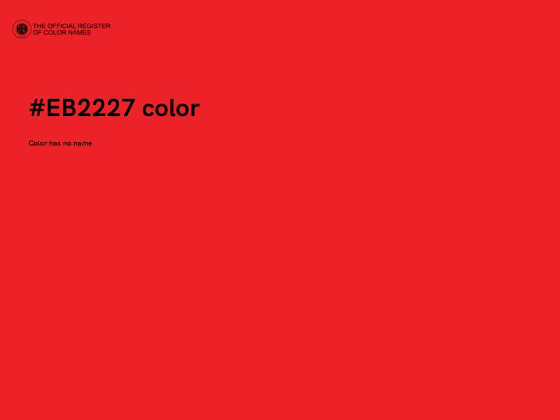 #EB2227 color image