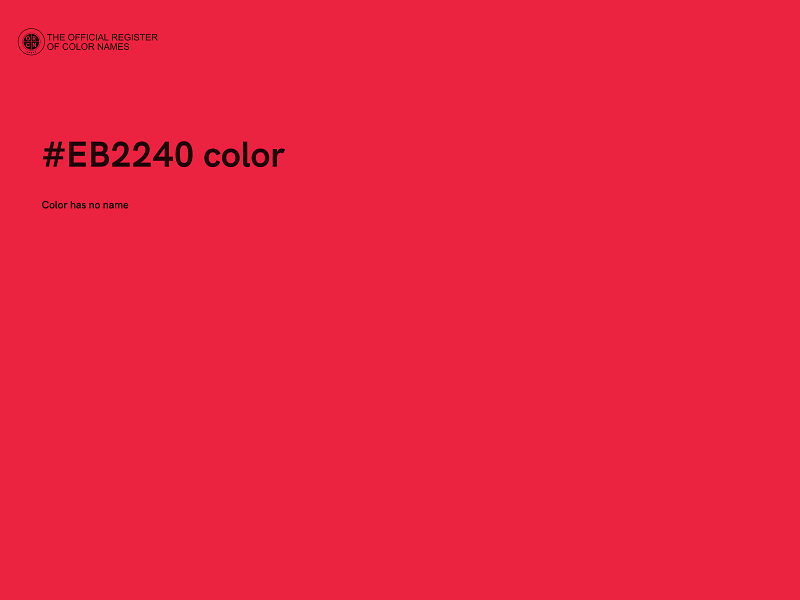 #EB2240 color image