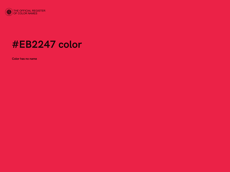 #EB2247 color image